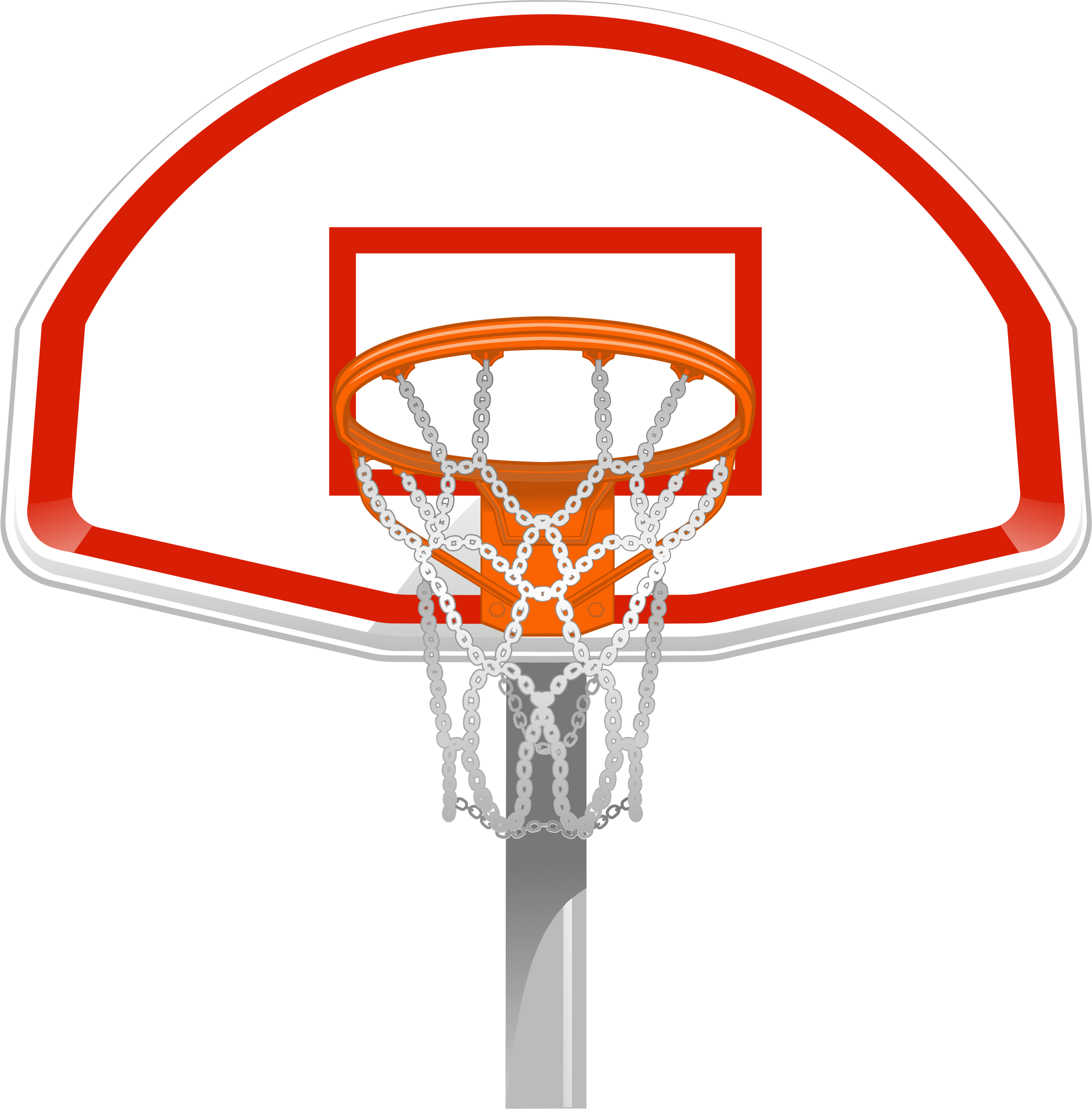 Wall Art Basketball Goal Front View Wall Decals Removable - Front View Basketball Goal (2084x2117)