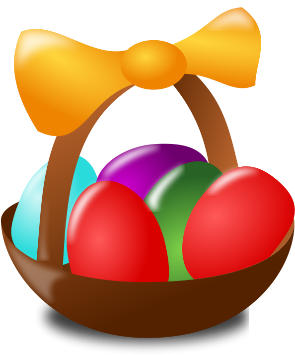 Basket With Cover Free Easter Icon - Easter Egg Basket Clip Art (1680x955)