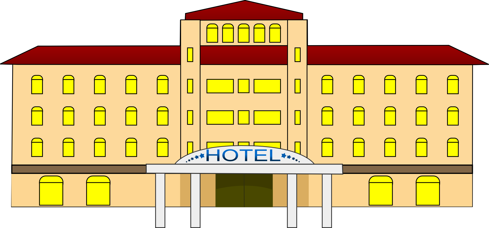 Hotel Transparent Background - Hotel Clipart (2077x969)