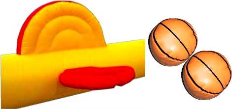 Island Hopper Hoops N Hops - Island Hopper Hoops And Hops Xl Bounce House - Hnh12157 (500x377)