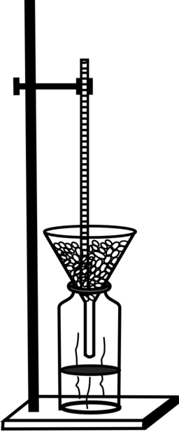 Retort Stand And Thermometer - Thermometer Clip Art (256x617)