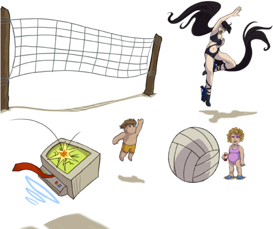 Volleyball - Curly Brace Sticker Steam (540x540)