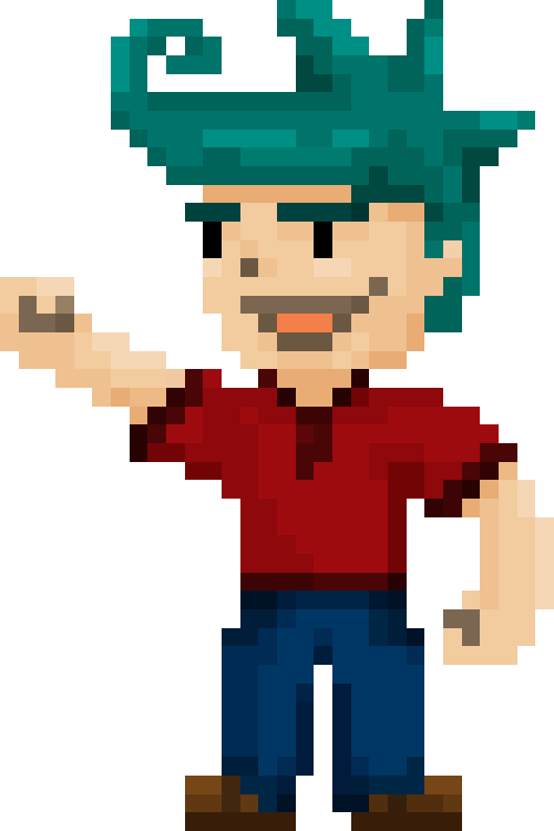 Pixel Art Drawing Bit - 8 Bit Character Png (500x750)
