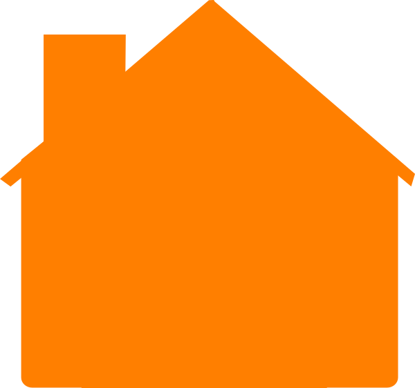 Orange House Clip Art (600x562)