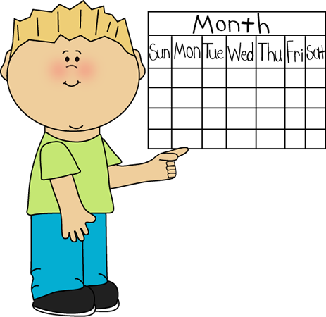 School Kid Calendar Classroom Job Clip Art - Calendar Helper (463x450)