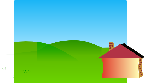 Backyard Clip Art At Clker - Brick House Clip Art (600x320)