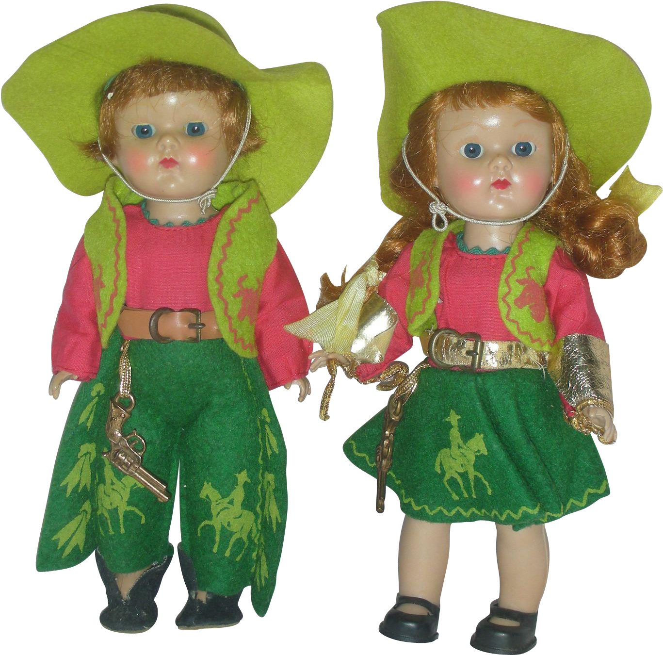 Here Is A Pair Of Vintage 1950s Vogue Ginny Cowgirl - Doll (1366x1366)