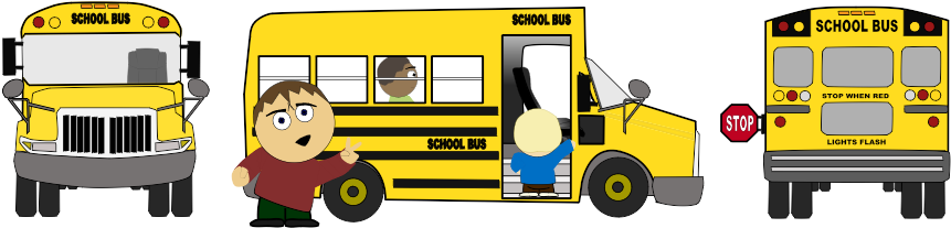 Free Animated School Bus Clip Art - Cartoon School Bus (872x486)