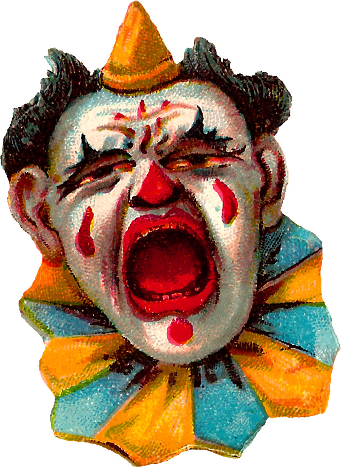 Vintage Clip Art Funny Circus Clowns Costume Images - Clown Circus Vintage (1234x1600)