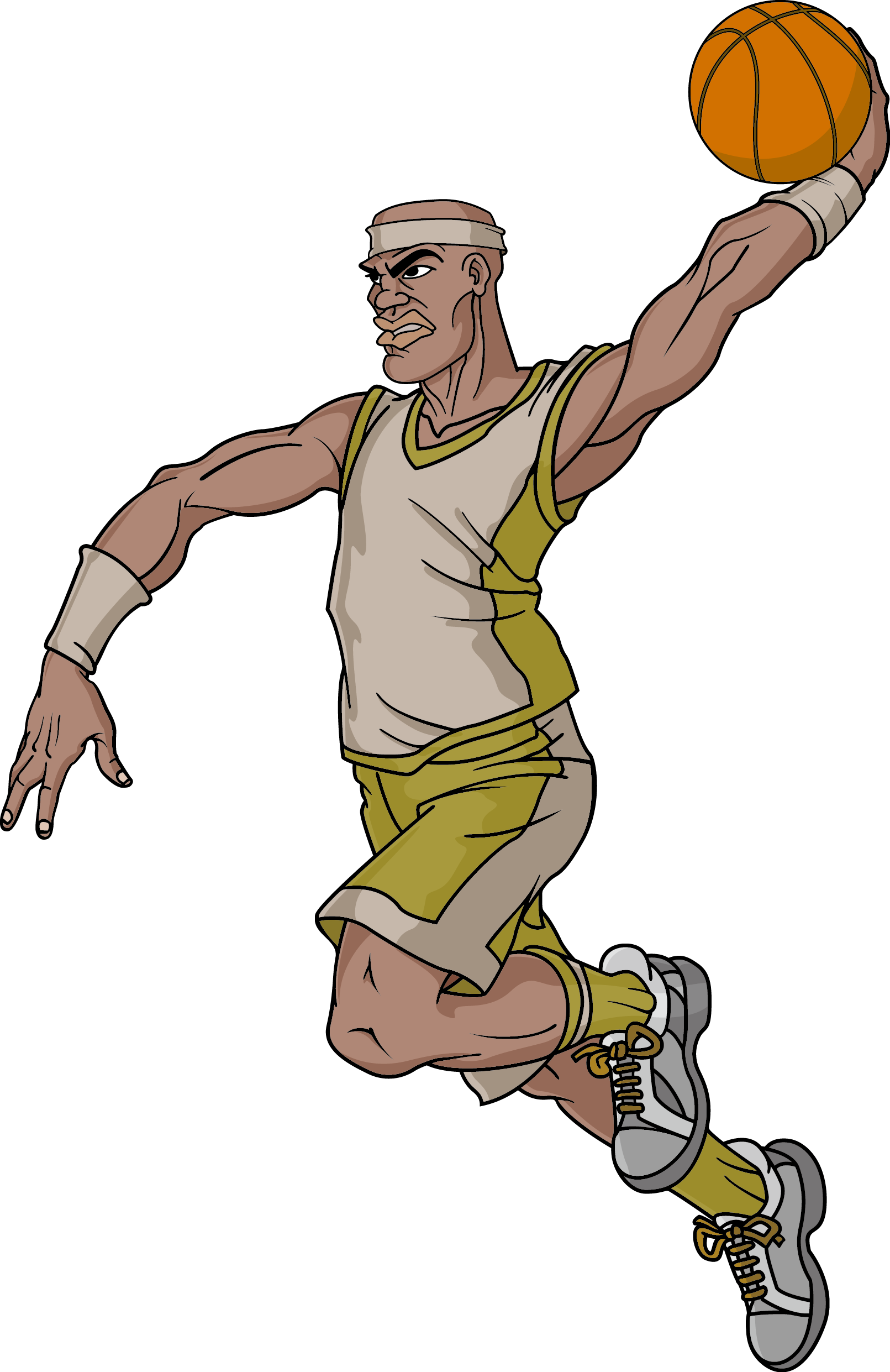 Nba Basketball Cartoon Character - Jogo De Basquete Em Desenho (1611x2482)