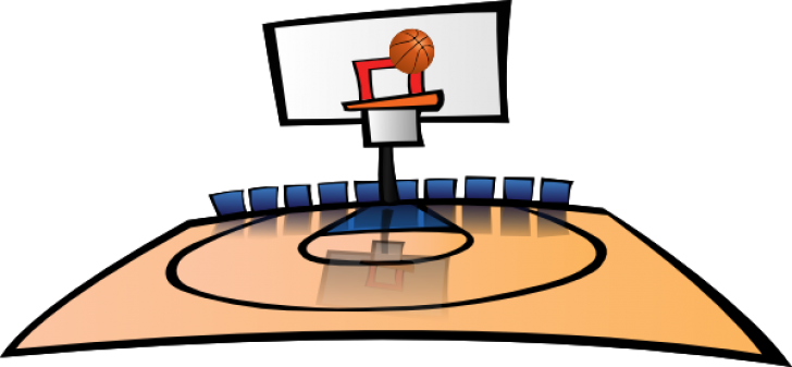 Permalink To Basketball Court Clipart Thank You Clipart - Basketball Court Clipart (728x337)