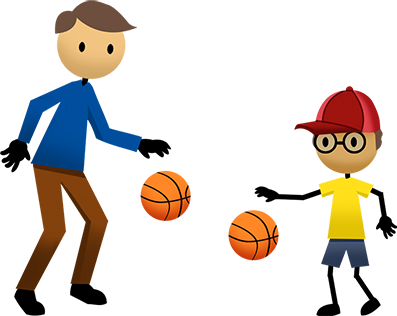 Hello - Dribble Basketball (397x316)