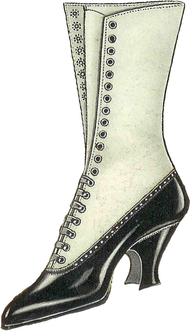 Vintage Shoe Clip Art (761x1280)