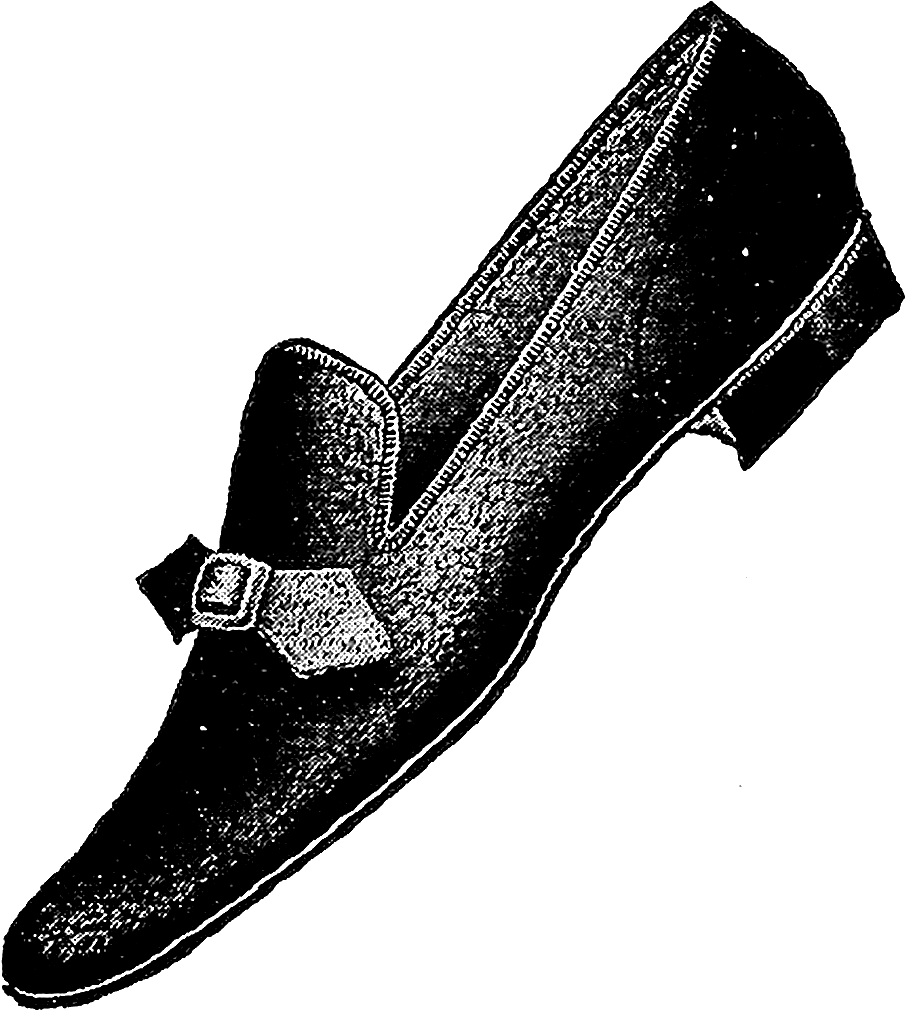 Digital Vintage Shoe Fashion Downloads - Slipper (1200x1263)