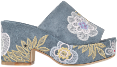 Laurence Dacade Noa Embroidered Slide Blue Women,colorful - Laurence Dacade Noa Embroidered Slide (470x470)