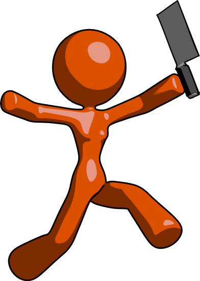 Orange Design Mascot Woman - Orange Design Mascot Woman (392x550)