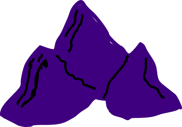 Purple Mountains Clip Art - Purple Mountain Clip Art (600x419)