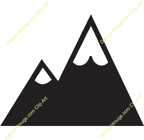 Mountain Clipart 500*500 Transprent Png Free Download - Mountain With Two Peaks (500x500)