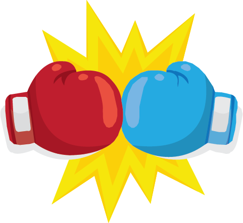 Dueling Columns - Boxing Gloves Vs (481x442)