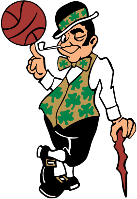 Lucky The Leprechaun - Boston Celtics Logo Man (300x437)