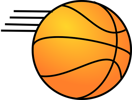 Basketball Motion Ball Sport Game Shot Pla - Bola De Basquete Desenho (447x340)