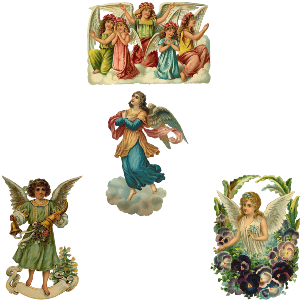 Vintage Angels 2 Png By Chaseandlinda - Winding Road Shower Curtain (600x600)