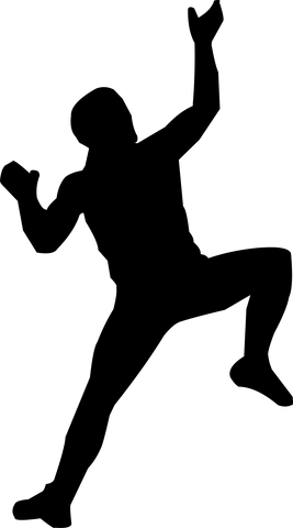Climbing, Man, Mountains, Expertise - Climbing Silhouette Png (267x480)