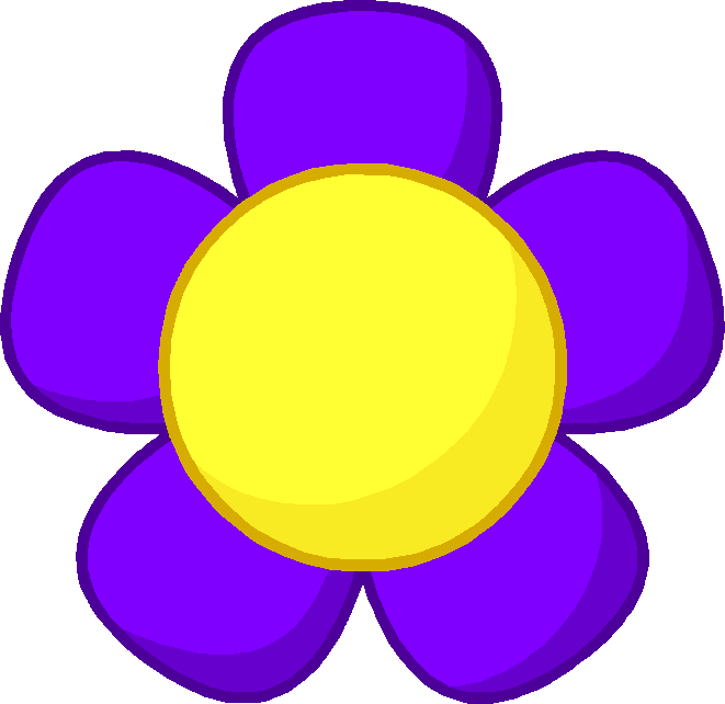 Purple Flower Body - Bfdi Purple Flower (661x642)