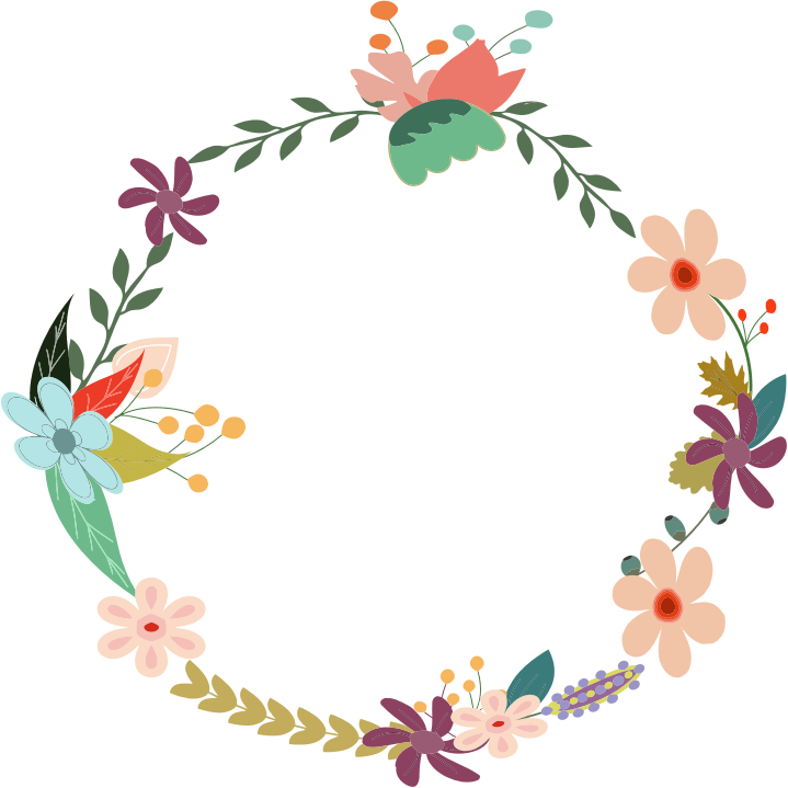 Vintag Flower Border - Vector Floral Vintage Png (719x719)