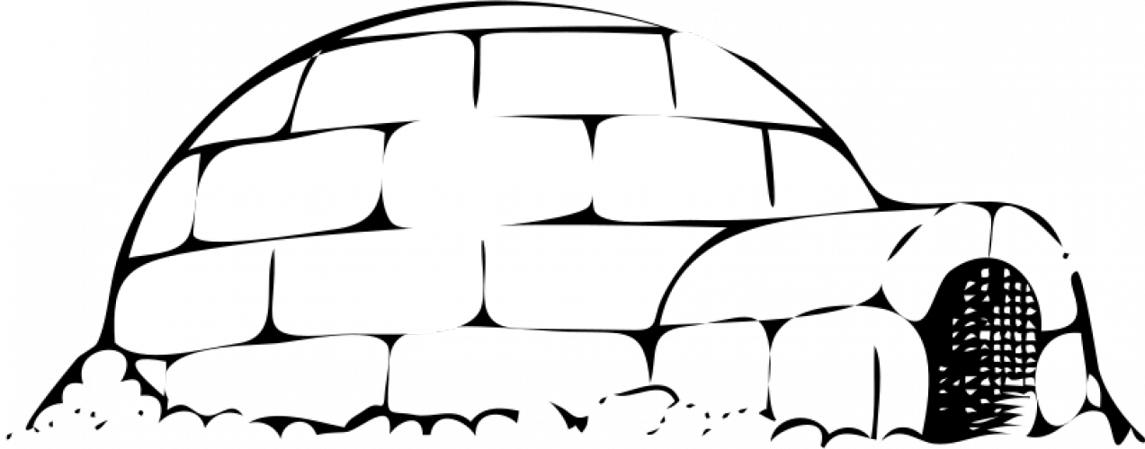 Mountain Cottage Vector Image - Igloo Drawing Png (1273x500)