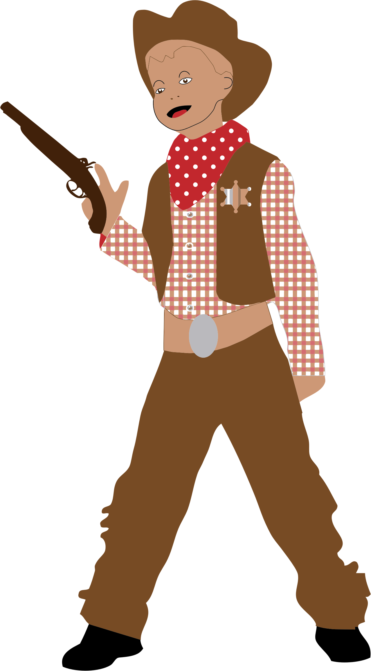 Cowboys Cartoon 23, - Horse Koboi Animasi No Background (1278x2313)