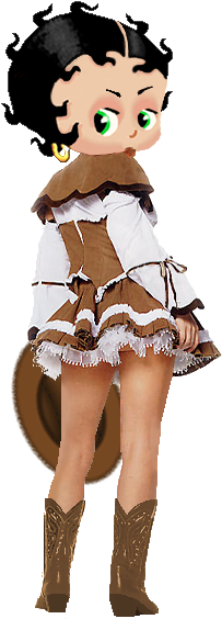 Betty Boop Cowboy Take Me Away - Country Betty Boop (300x597)