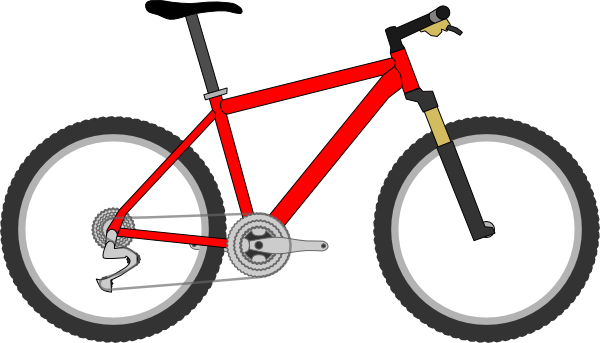 Red Mtb Clip Art At Clker - Scott Cross Country Bike (600x343)