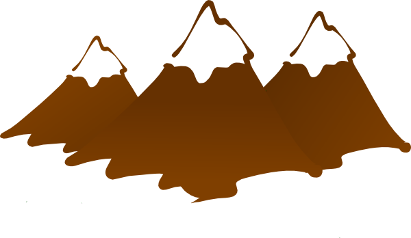 Mountains Clipart Black And White (600x348)