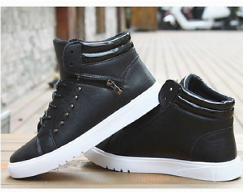 Popular Brands 2017 Men New Sneakers Canvas Fashion - Fashion Men's Casual High Top Sport Sneakers Athletic (480x658)