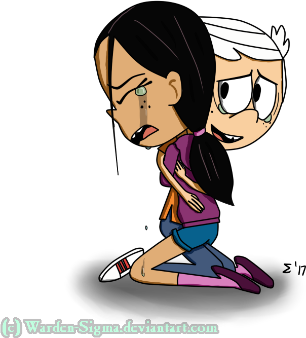 Warden Sigma 83 4 [tlh] Comforting Hug By Warden Sigma - Loud House Ronnie Anne And Lincoln Kiss (758x738)