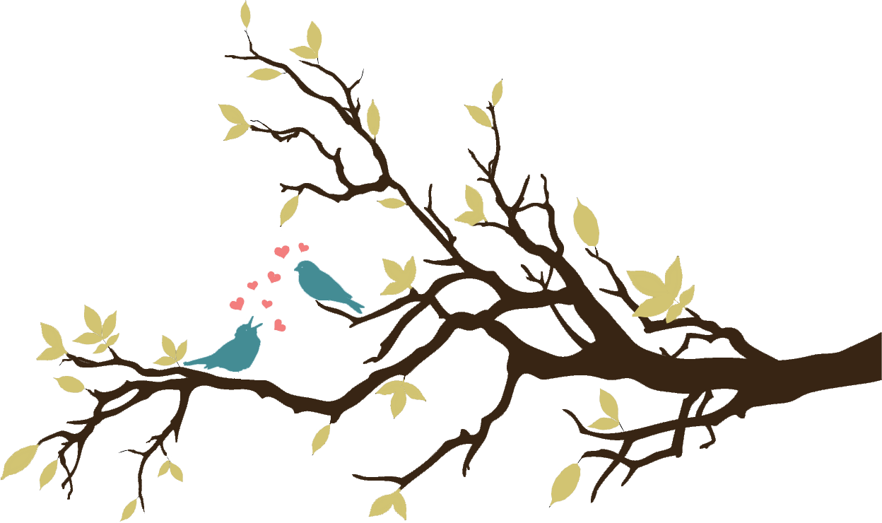 Bird On Tree Branch Drawing - Tree Branch Wall Stickers (1248x740)