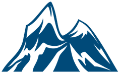 Snowy Mountain Silhouette - Silhouette (389x550)
