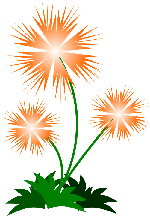 Wild Flowers - Orange Flowers Shower Curtain (501x720)