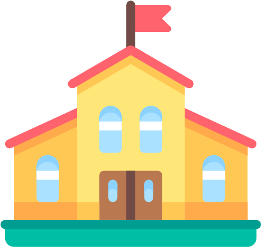 Kindergarten, College, High School, School, Buildings - School Icon Transparent Background (512x512)