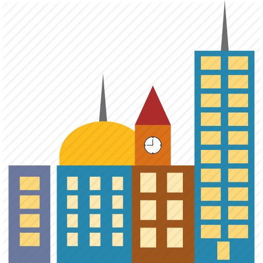 Buildings, City, Homes, Houses, Real Estate, Town, - Town Icon Png (512x512)
