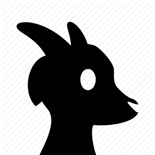 Goat Head Silhouette - Goat (512x512)