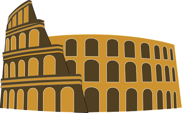 Arch Clipart Ancient Roman - Rome Coliseum Clip Art (600x374)