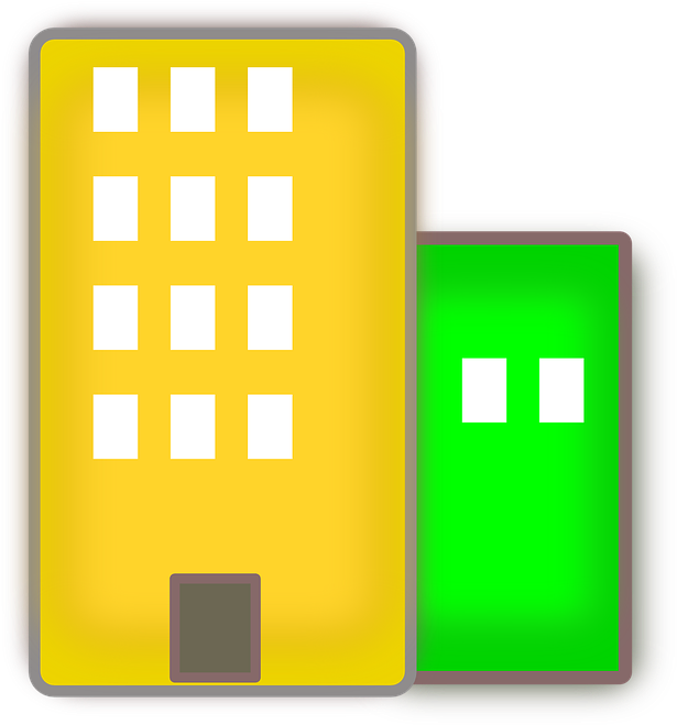 Nine Buildings On Transparent Background Stock Vector - Building Image With No Background (720x720)