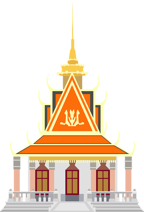 Church Building Cliparts 21, - Pagoda Cambodia Png (489x720)