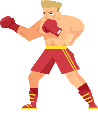 Rocky Balboa Clip Art - Cartoon (400x478)