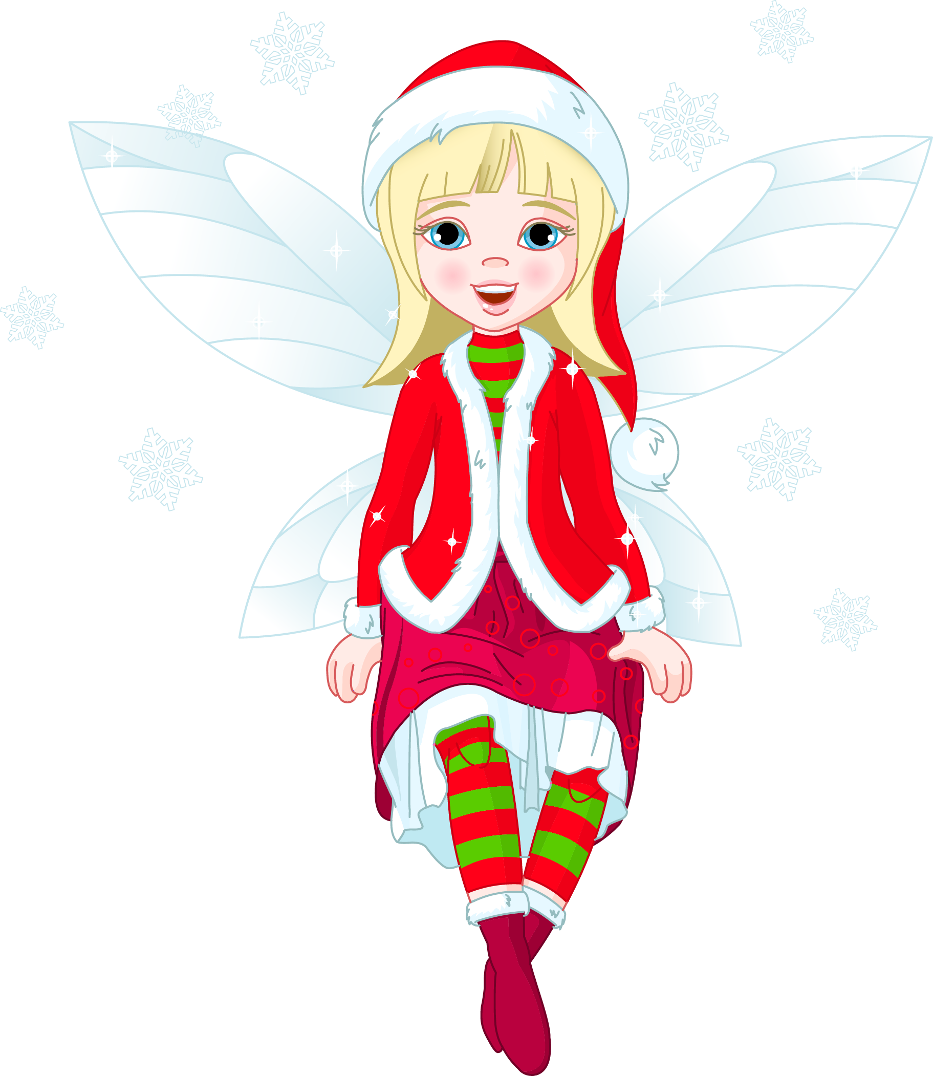 Transparent Christmas Elf Png Clipart - Xmas Fairy (1823x2102)