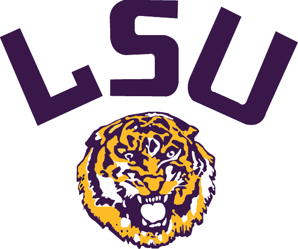 Helmet Clipart Lsu Football - Lsu Tigers And Lady Tigers (595x497)