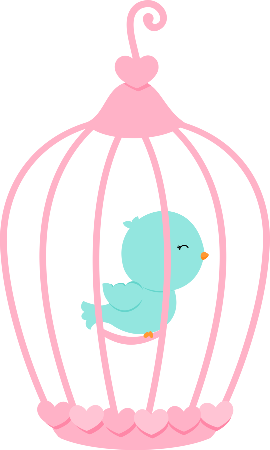Explore Love Birds, Coloring Pages, And More - Bird In Cage Clipart (1080x1797)
