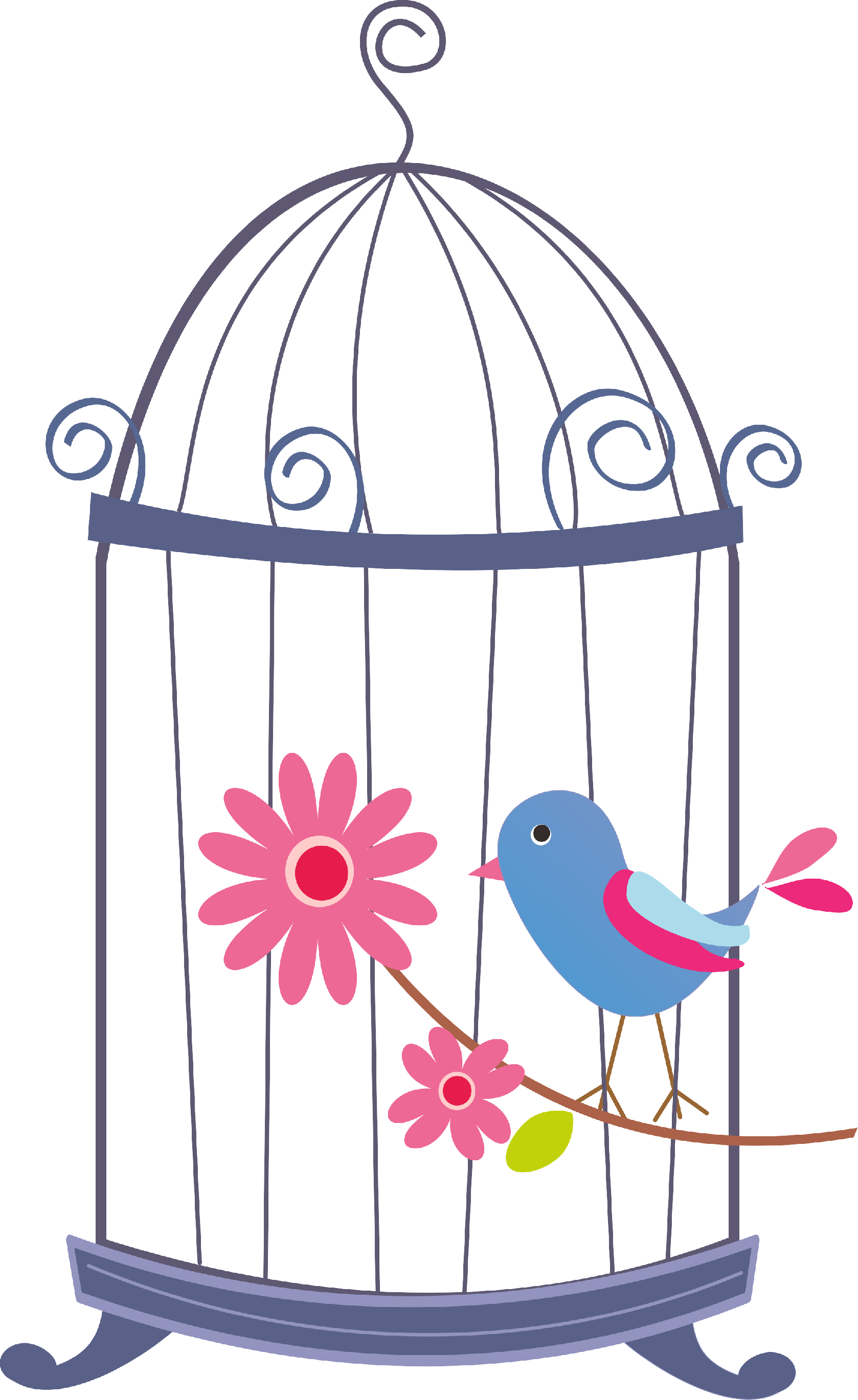 Birdcage3 - Birdcage Clipart (1678x2739)